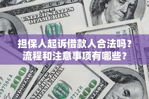 济南担保人起诉借款人合法吗？流程和注意事项有哪些？