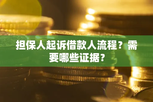 济南担保人起诉借款人流程?需要哪些证据? 济南担保人起诉借款人流程?需要哪些证据?